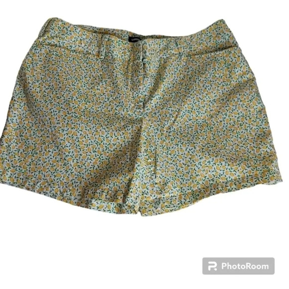 Lands End Lemon Print‎ Mid Rise Shorts - Picture 1 of 7